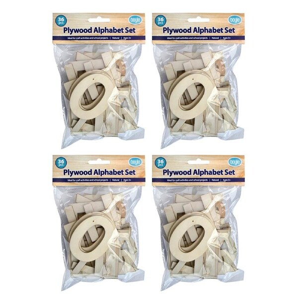 144pc Boyle 7.5cm Plywood Alphabet Letter Set Kids/Toddler Educational Toy NAT