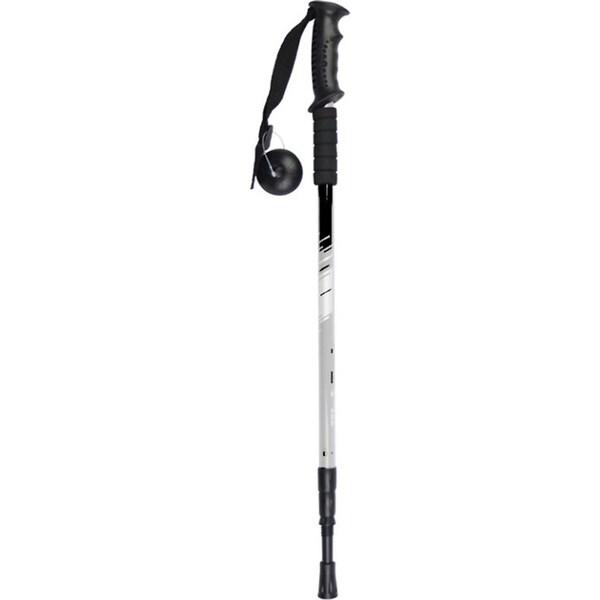 High Trek Wanderer Aluminium Lightweight Walking Stick/Pole With Ski Grips White