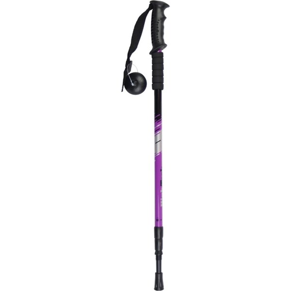 High Trek Wanderer Aluminium Lightweight Walking Stick/Pole With Ski Grip Purple