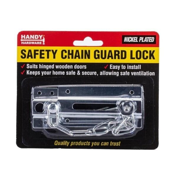 1PK Door Chain Lock Mechanism Chain Guard Lock Handy Hardware -14x 9x 1.5cm