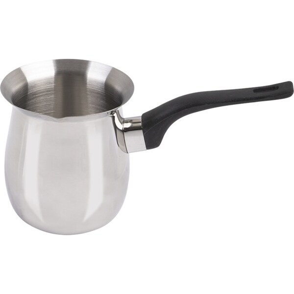 Casa Barista Turkish Coffee Pot Stainless Steel With Textured Handle 650ml