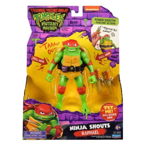 TMNT Teenage Mutant Ninja Turtles Mutant Mayhem Ninja Shouts Action Figure - Raphael
