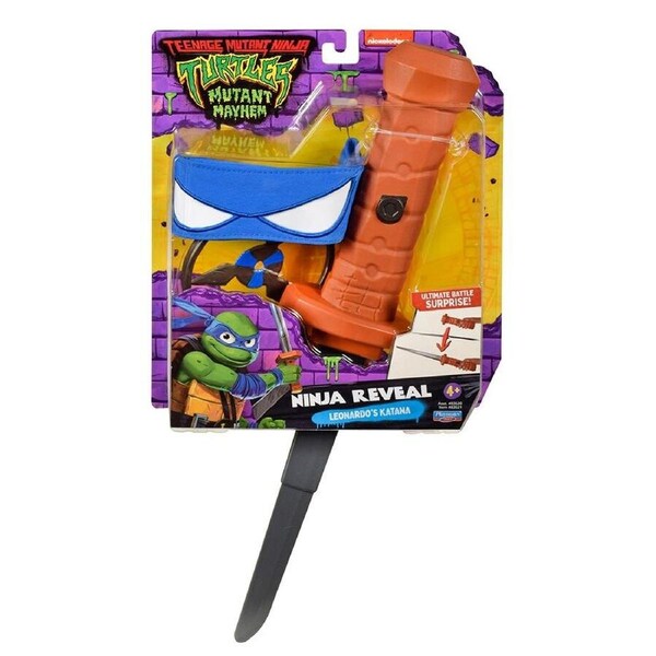 TMNT Teenage Mutant Ninja Turtles Mutant Mayhem Ninja Reveal Leonardo's Katana Mask