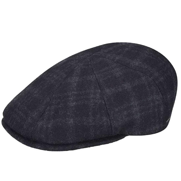 Bailey Mens Cove Dockman Newsboy Cap Good For Autumn/Winter Season - Grey Plaid L