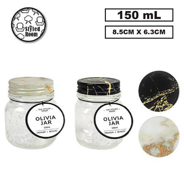 72x 150ML Glass Preserving Jars Food Storage Container Kitchen Jam Spice Small