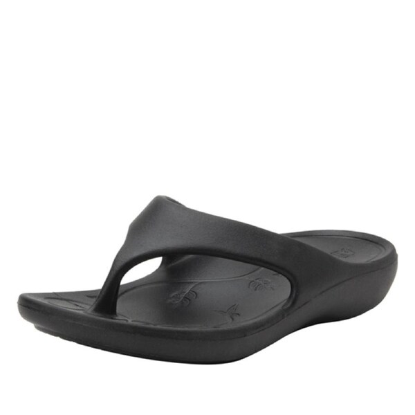 Alegria Womens ODE Thongs Flip Flops Sandals Clog - Black EUR 36