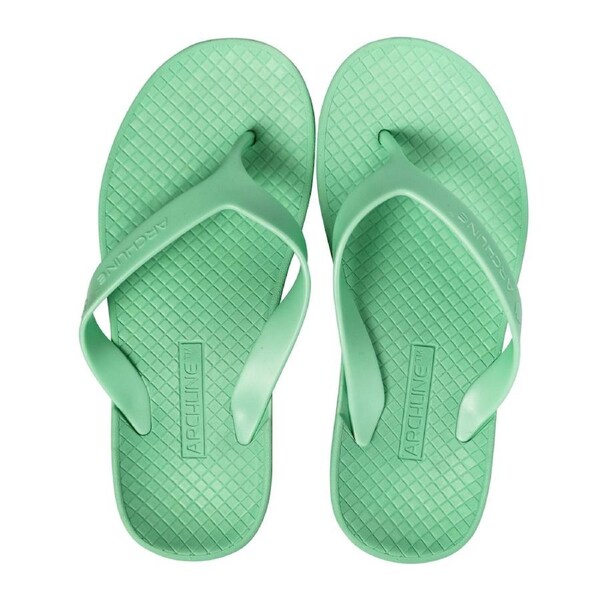 ARCHLINE Orthotic Thongs Arch Support Shoes Footwear Flip Flops - Dew Green EUR 38