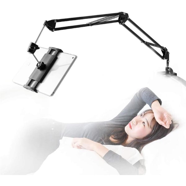 Tablet Stand for Bed,360 Degree Rotating Bed Tablet Mount Holder Stand For 4~13 inch Devices