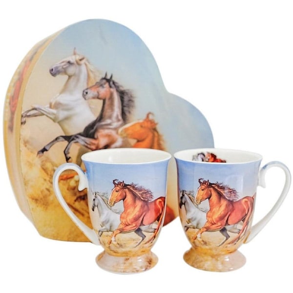 Horse Fine China - Mugs Set
