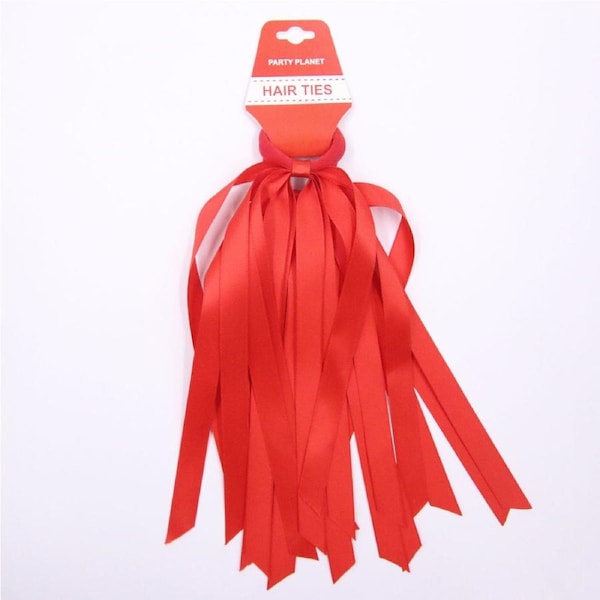 Tassel Hair Ties - Red