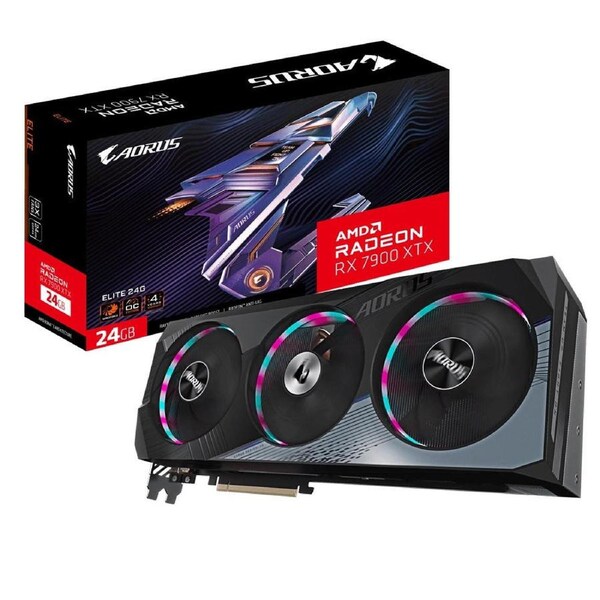 GIGABYTE AMD Aorus Radeon RX 7900 XTX ELITE 24G Video card, PCI-E 4.0, GDDR6 3x DP2.1, 2x HDMI 2.1