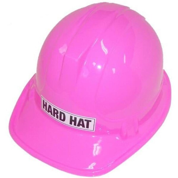 Construction Adult Plastic Hard Hat - Hot Pink