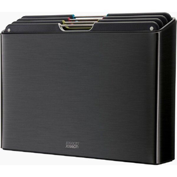 Joseph Joseph Folio Steel 4 Piece Chopping Board Set Black