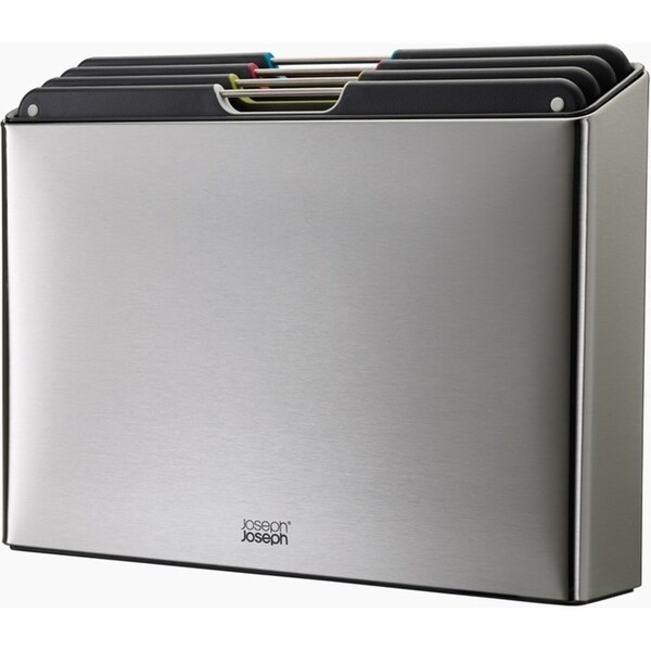 Joseph Joseph Folio Steel 4 Piece Chopping Board Set Silver