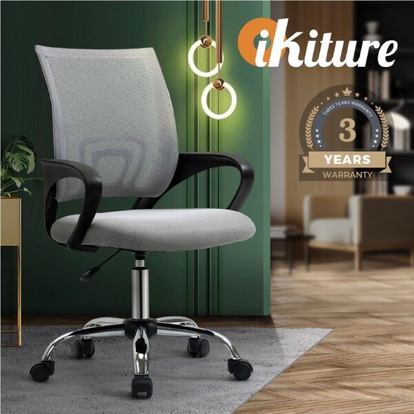 Oikiture Office Chair Mesh Gaming Chair Grey