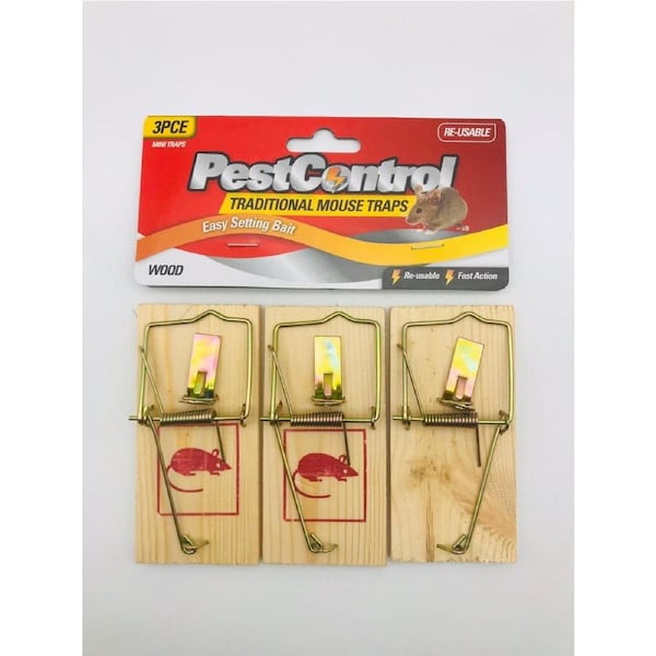 Wooden Mouse Mice Trap Reusable Rodent Traps