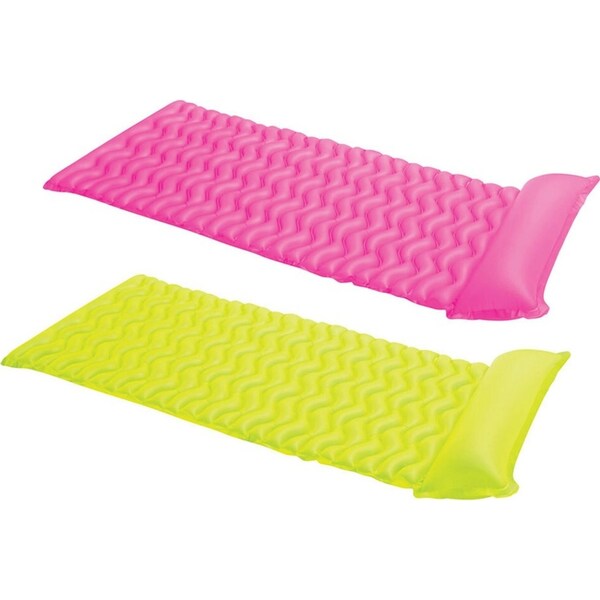 2x Intex Tote N Floating 229cm Inflatable Pool/Swimming Mat w/ Pillow Assort 14+