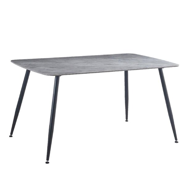 Yarra Dining Table Black Ceramic Top with Black Powder Coated Legs