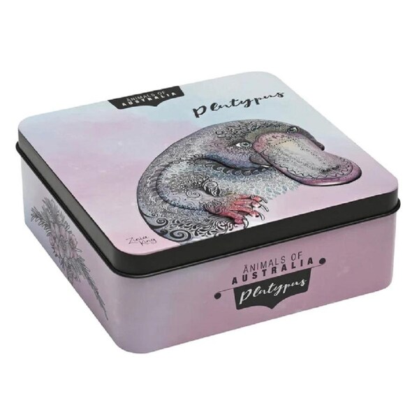 Banksia Red Animals of Australia Platypus Tin - Macadamia Butter Finger Biscuits 150g