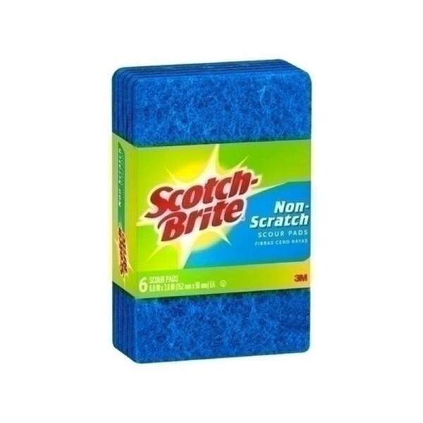 Scotch-Brite Blue Non-Scratch Scourer 6-Pack - Box of 5