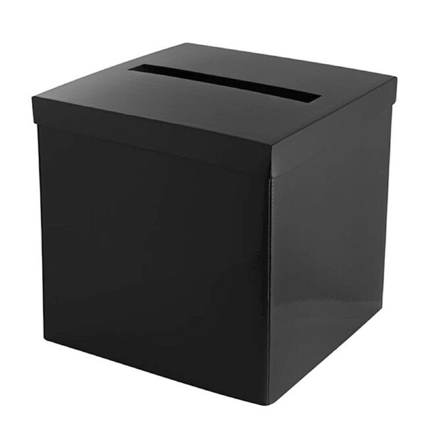 Wedding Wishing Well Card Box Black For Money Gift Engagement Birthday Party