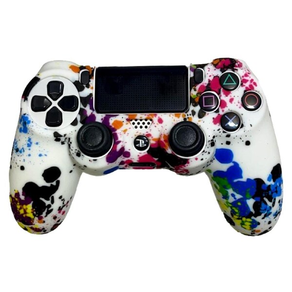 Silicone Cover For PS4 Controller Case Skin - Paint Splotch