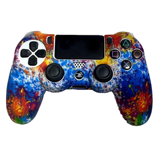 Silicone Cover For PS4 Controller Case Skin - Paint Splatter