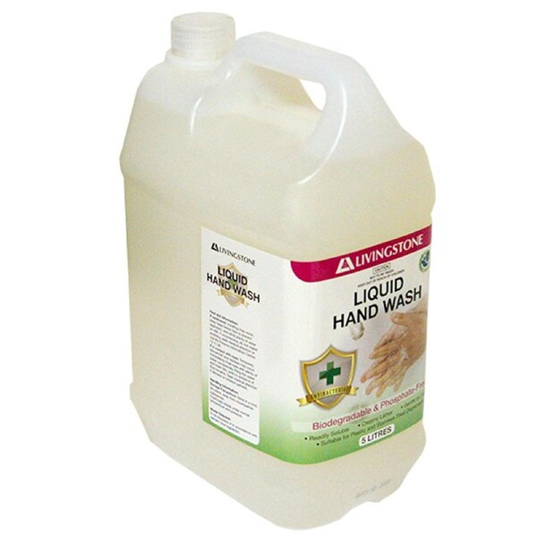 Livingstone Biodegradable Liquid Hand Wash Soap Aloe Vera Scent 5L Bottle