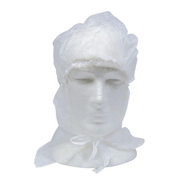 Livingstone Head Hood Cover with Backflap 47cm(L) 57cm(W) 30cm Tie White 1000 Carton