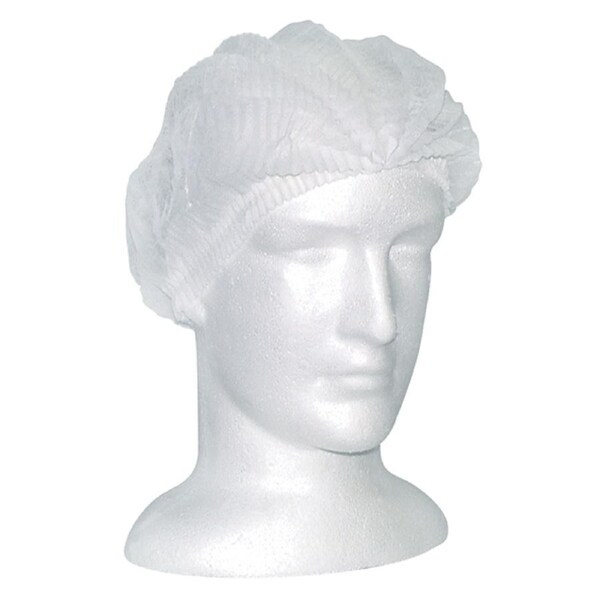 Livingstone Crimped Hairnet Cap White 21 Inches Double Elastic 1000 Carton