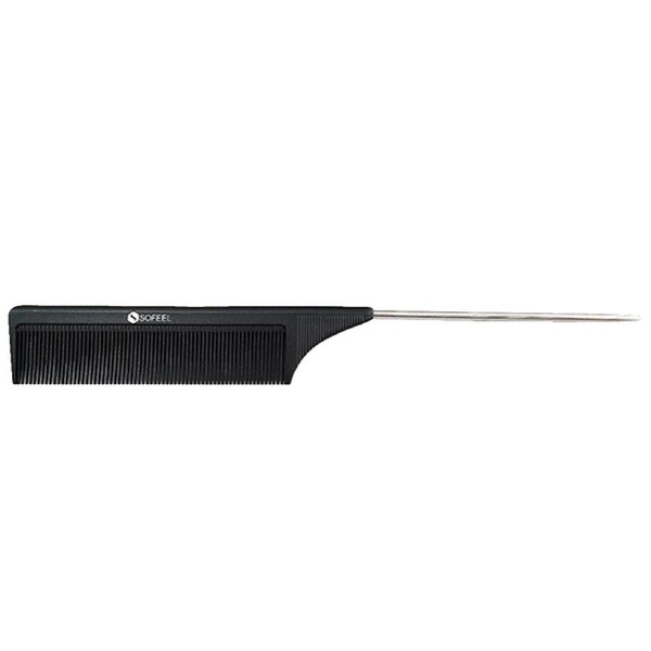 Sofeel Fine Tooth Comb Carbon Fibre with Metal Tail Pin No.1