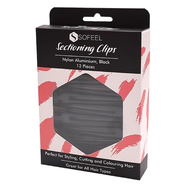 Sofeel Nylon/Aluminium Sectioning Clips Black 12 Pack