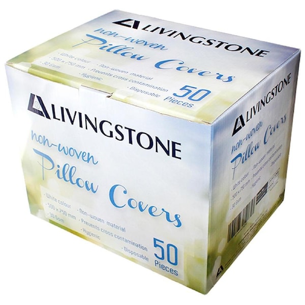 Livingstone Pillow Cover Case 75x50cm Spunbond Polypropylene White 50 Box