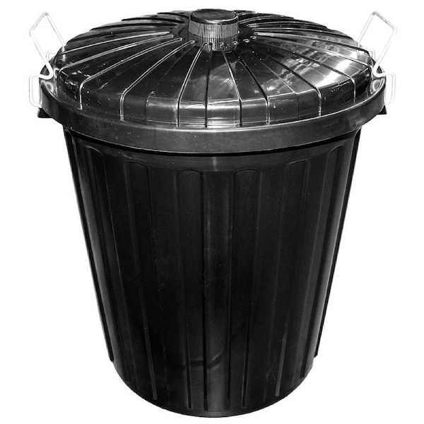 Livingstone Plastic Garbage Bin with Lid 55L Black