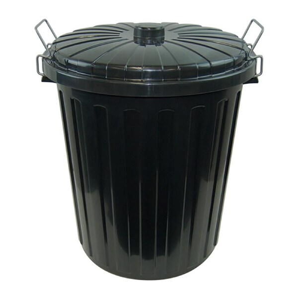 Livingstone Plastic Garbage Bin with Lid 73L Black