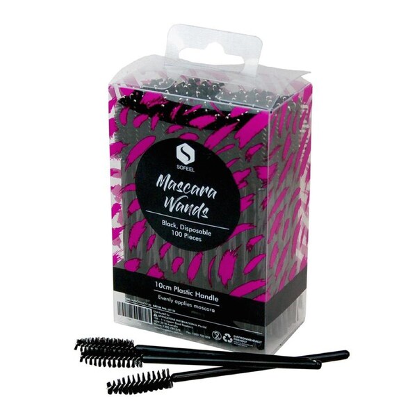 Sofeel Mascara Wands Plastic Black 4(D)mm handle 100 Pack