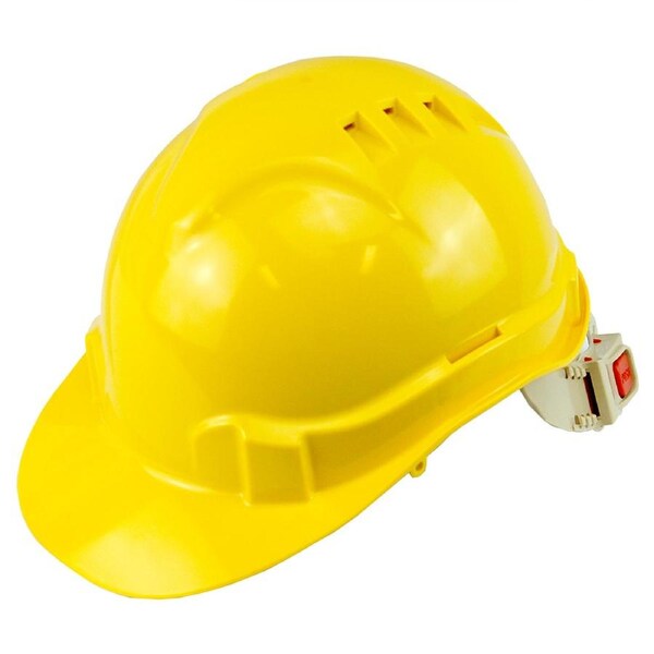 Livingstone Slotted Helmet Vented Yellow