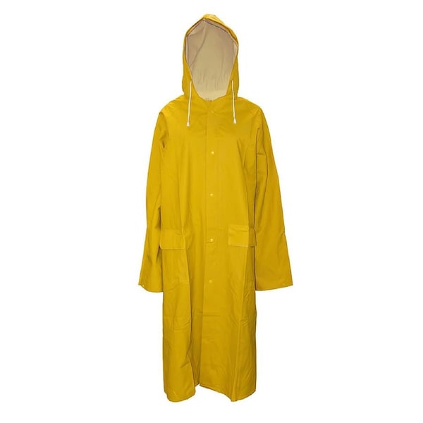 Livingstone Rain Coat Jacket with Hood and Pockets PVC Yellow Small