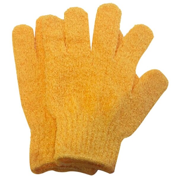 Sofeel Exfoliating Massage Gloves Nylon Yellow Fits All Sizes 2 Pack