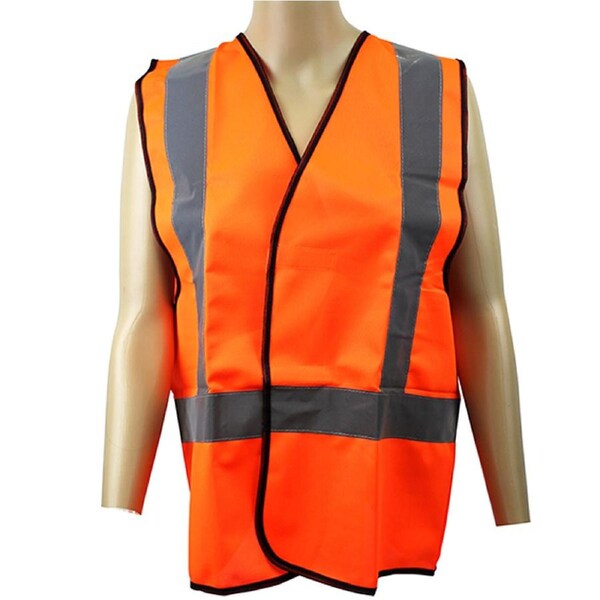 Livingstone High Visibility Safety Vest S H Back Reflective Pattern Orange Day/Night Use