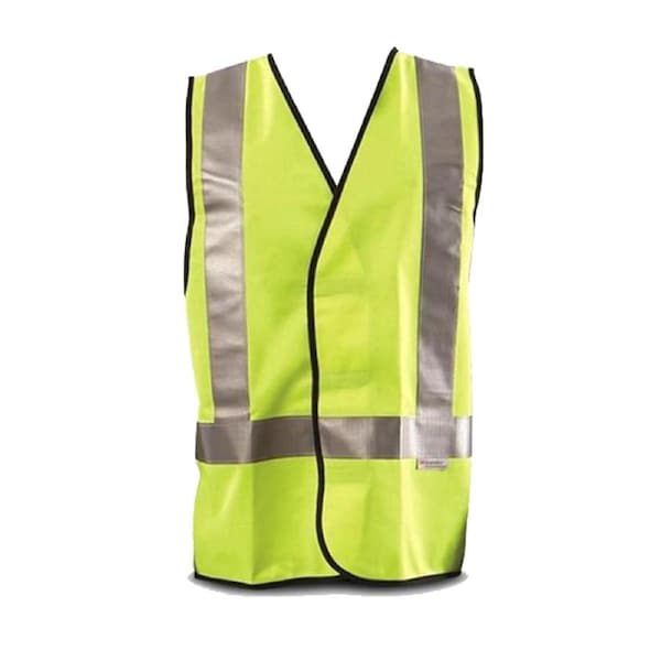 Livingstone High Visibility Safety Vest M H Back Reflective Pattern Yellow Day/Night Use
