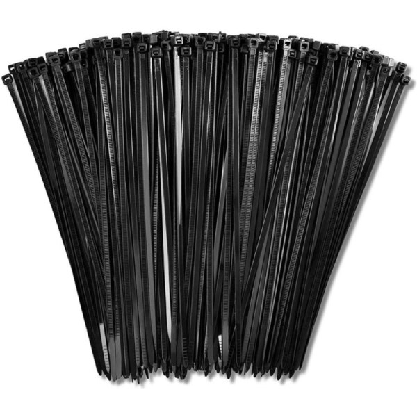 500x Cable Ties Zip Ties Strong Nylon UV Stabilised Black Cable Tie