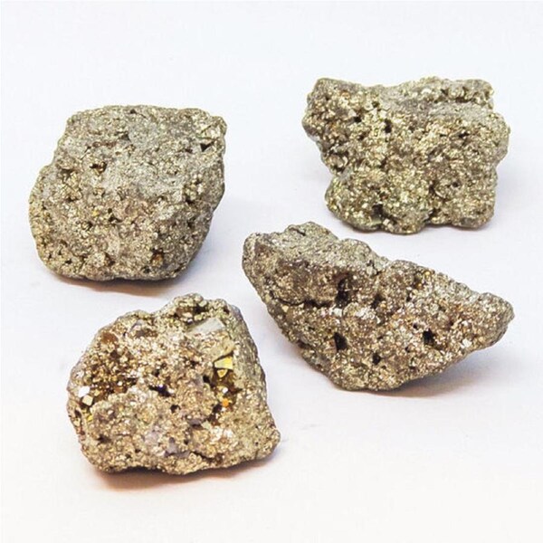4x Pyrite Crystal Chunks Pyrite Stone Fool's Gold from Peru
