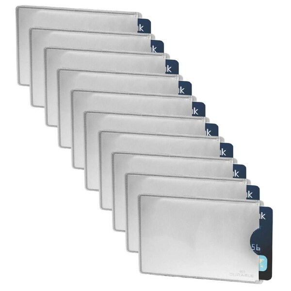 10PK Durable 9cm ID/Card Holder RFID Secure Storage Protective Sleeve Opaque