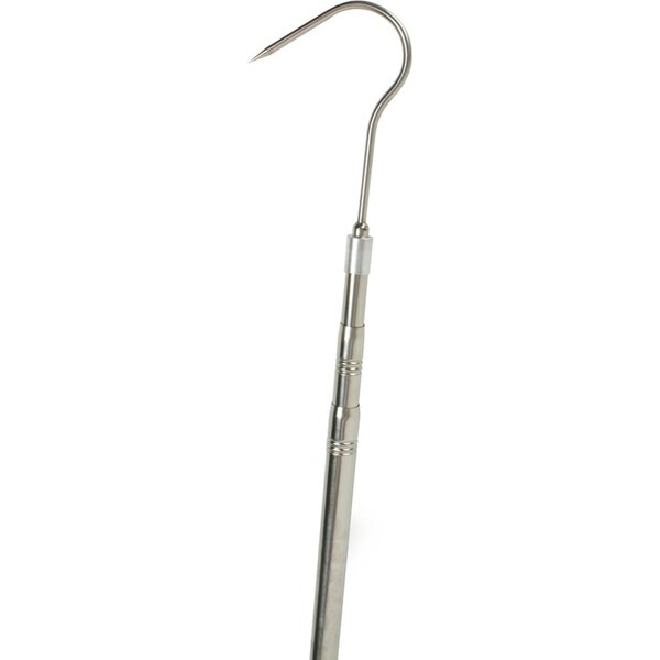 Fishteck Extendable Stainless Steel 180cm Gaff Fishing Tool Spear Hook Silver