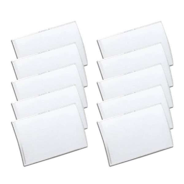 25PK Durable 9cm Plastic Name Badge/ID Secure Holder/Case w/ Combi Clip Clear