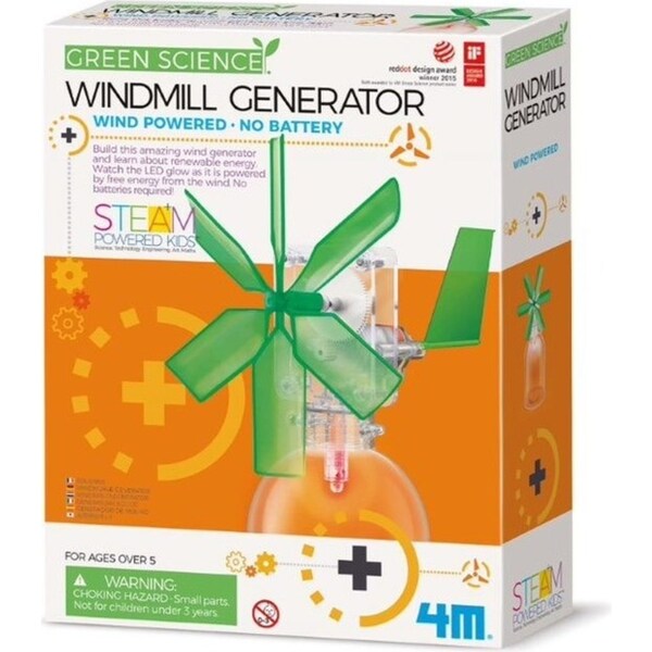4M Green Science: Windmill Generator Educational Kids/Toddler Activity Toy 8y+