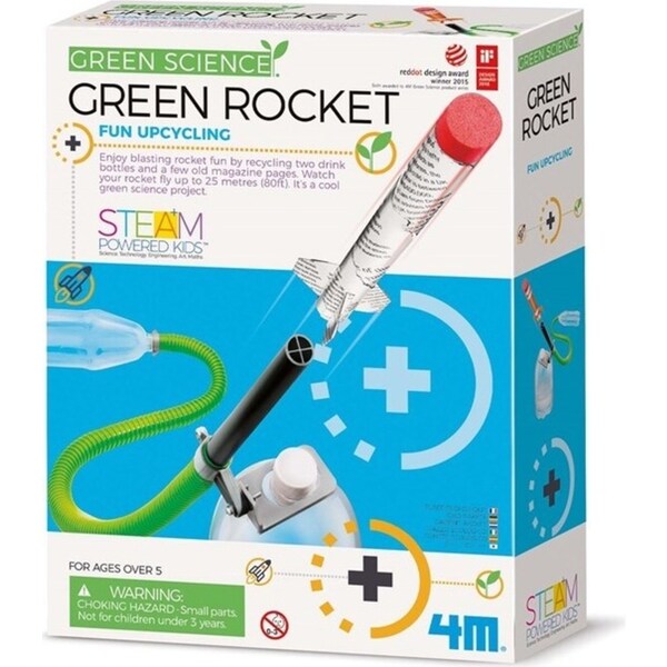4M Green Science Green Rocket Educational Kids/Children Fun Activity Toy 8y+