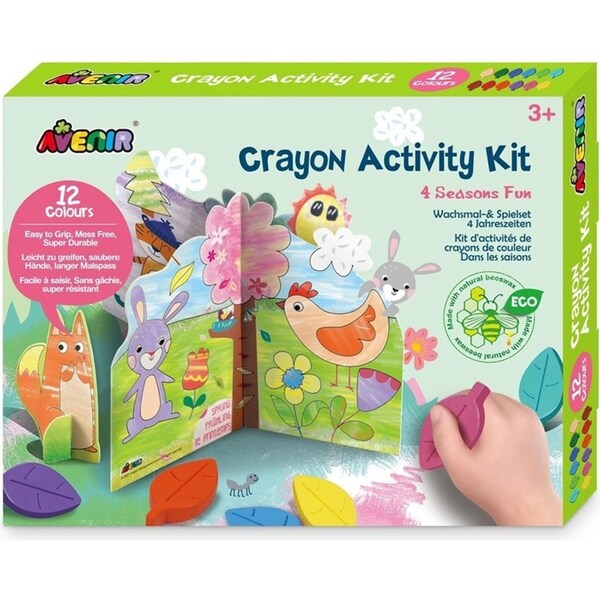 Avenir Crayon Activity Kit 4 Seasons Fun Art/Craft Kids/Children Colouring 3y+