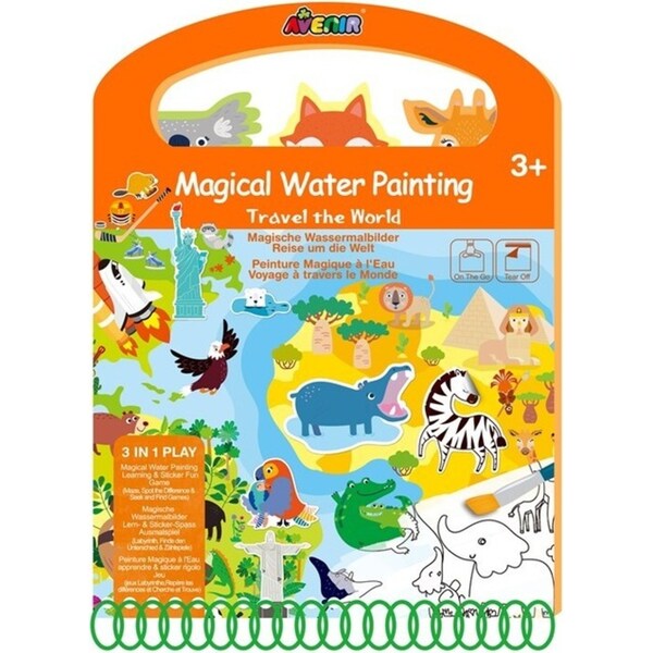 Avenir Magical Water Painting Travel The World Fun Kids/Children Activity 3y+
